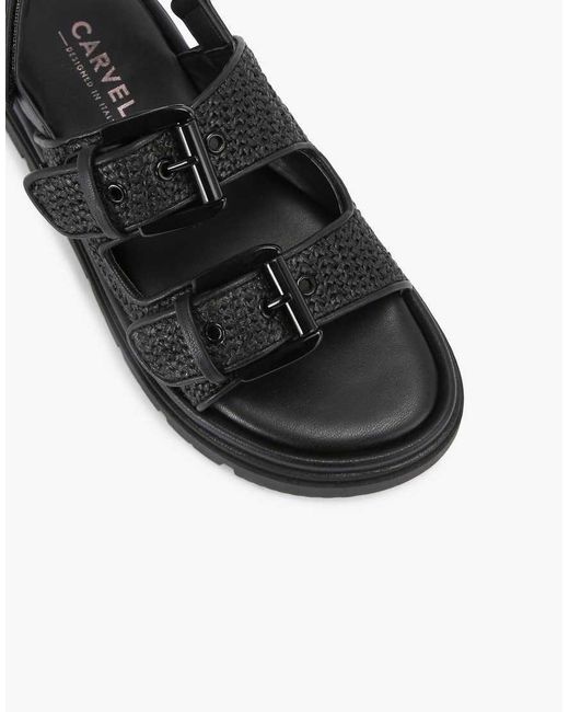 Carvela Kurt Geiger Black Pavilion Slingback Flat Sandals
