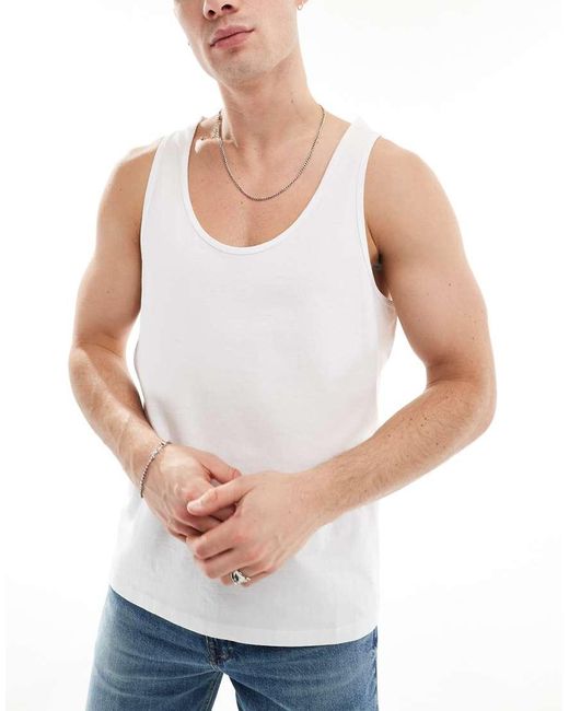 ASOS White Essential 5 Pack Vests for men