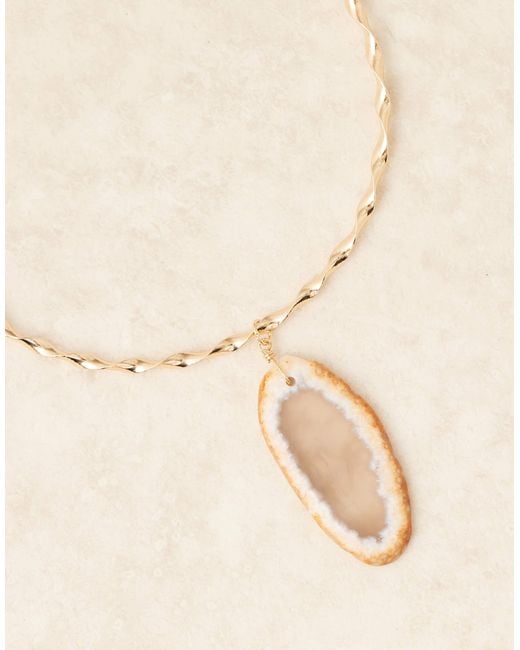 ASOS Black – limited edition – torque – e choker-halskette mit halbedelstein