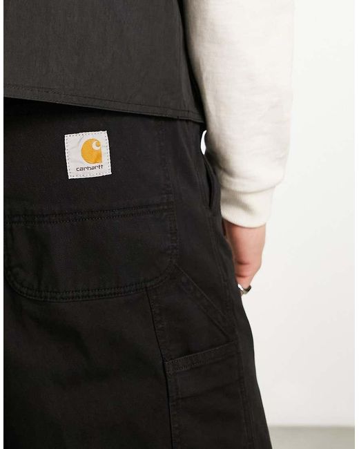 Carhartt Black Flint Regular Carpenter Jort for men