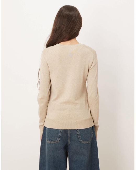 Pull ras JJXX en coloris Natural