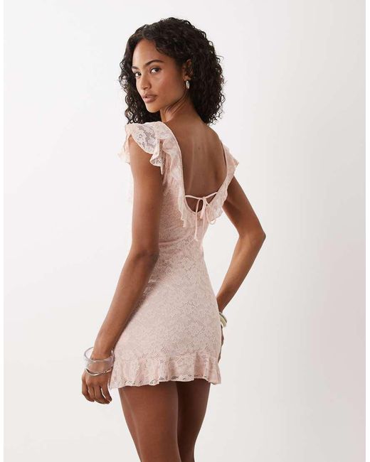 Motel Green Lanaila Lace Mini Dress