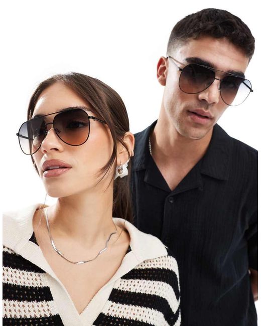 A.J. Morgan Black Aces Up Aviator Sunglasses