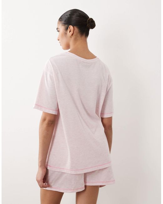 ASOS Pink Asos design maternity – umstands-pyjama aus oversize-t-shirt und shorts