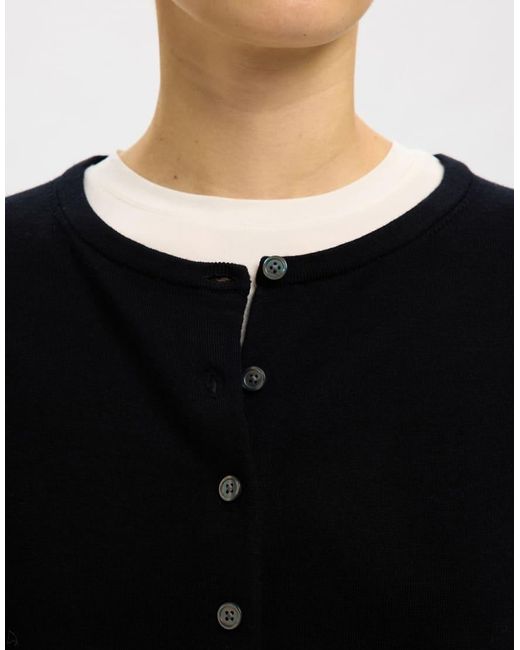 SELECTED Black Knitted Cardigan
