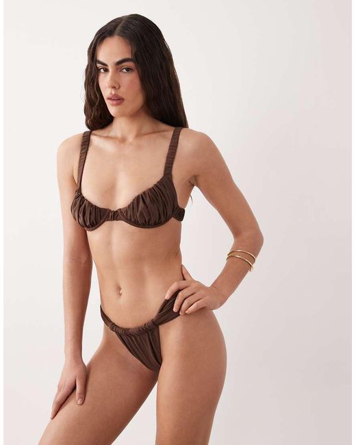 Miss Selfridge Black Mix And Match High Leg Bikini Bottom