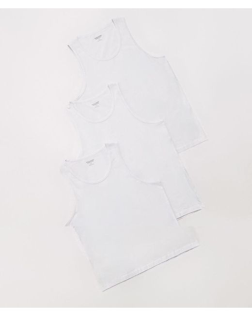 Jack & Jones Set Van 3 Basic Hemdjes in het White voor heren