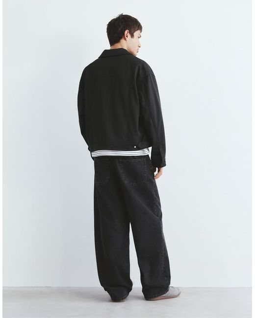 Pull&Bear Gray Textured Jacket for men