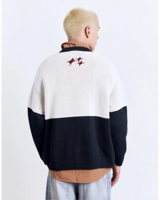 Pull&Bear – stwd – pullover in White für Herren