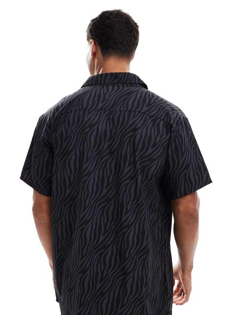 OOSC Blue Tiger Short Sleeve Shirt for men