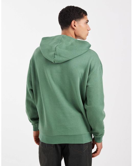 ASOS – basic-kapuzenpullover mit relaxed fit in Green für Herren