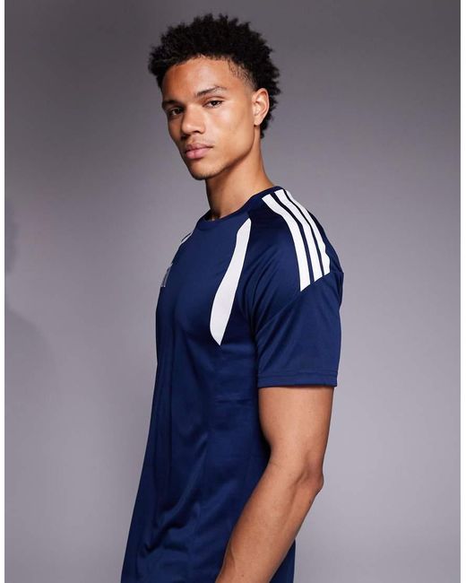 Adidas Originals Blue Adidas Football Tiro 26 T-shirt for men