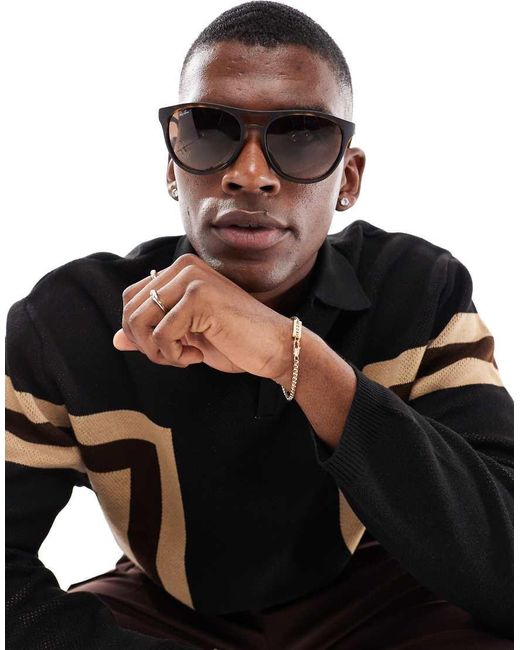 Ray-Ban Black Round Sunglasses for men