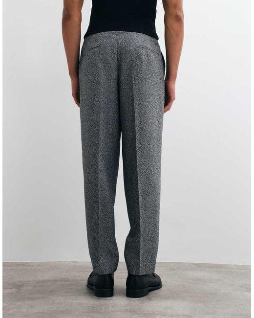 ASOS Blue Oversized Tapered Suit Trouser for men