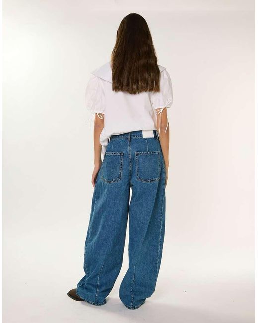Glamorous Blue Baggy Barrel Jeans
