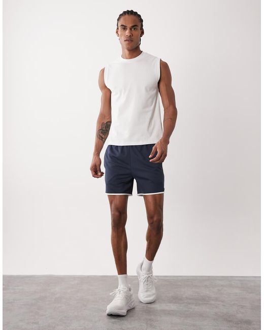 4505 White Shrunken Muscle Fit Cotton Tank With Quick Dry Finish for men