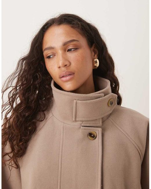 ASOS Natural Cropped Cape Formal Coat
