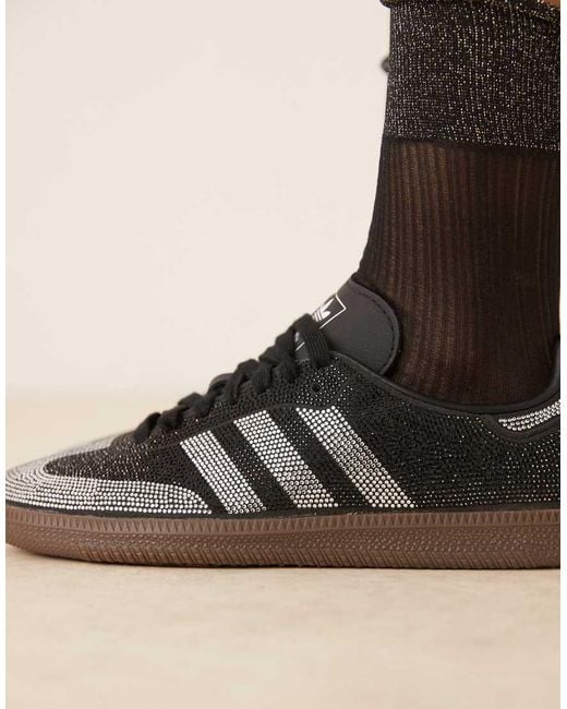 Adidas Originals Black Samba Og Rhinestone Sneakers