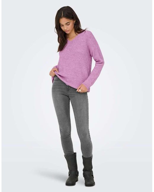 ONLY Purple Knitted Pullover