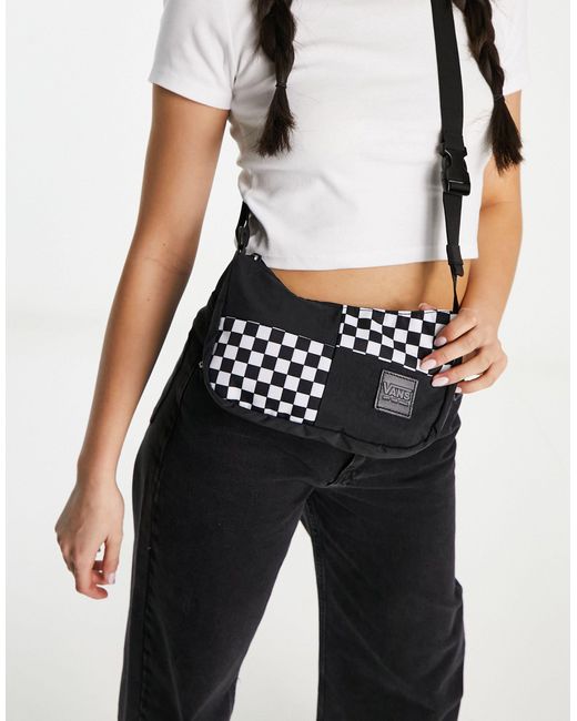 Vans Black Shorty Checkerboard Shoulder Bag