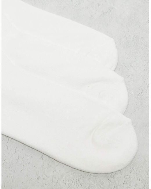 Adidas Originals White Adicolor Trefoil 3 Pack Ankle Socks