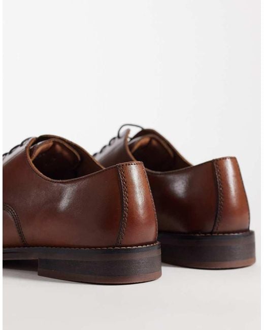 ASOS Brown Lace Up Derby Shoe With Natural Sole for men