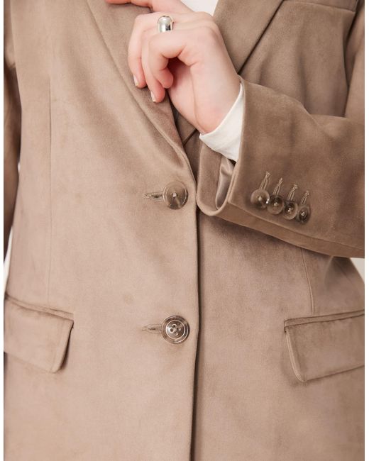 Blazer en daim - taupe Abercrombie & Fitch en coloris Natural