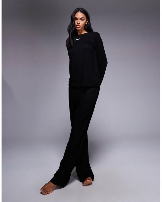 DKNY Blue Top And Pant Sleep Set