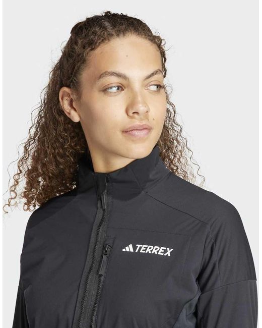 Adidas Gray Terrex Xperior Cross Country Ski Soft Shell Jacket