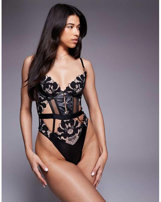 Ann Summers Black Dark Side Bodysuit