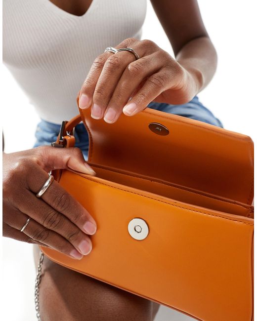 Petit sac porté épaule Mango en coloris Orange