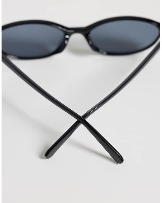 ASOS Blue Slim Oval Sunglasses