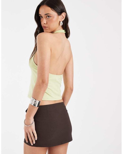 Motel Natural Raceline Rayon Jersey Top
