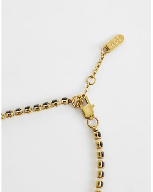 ASOS White Waterproof Stainless Steel Cubic Zirconia Stone Cup Chain Bracelet for men