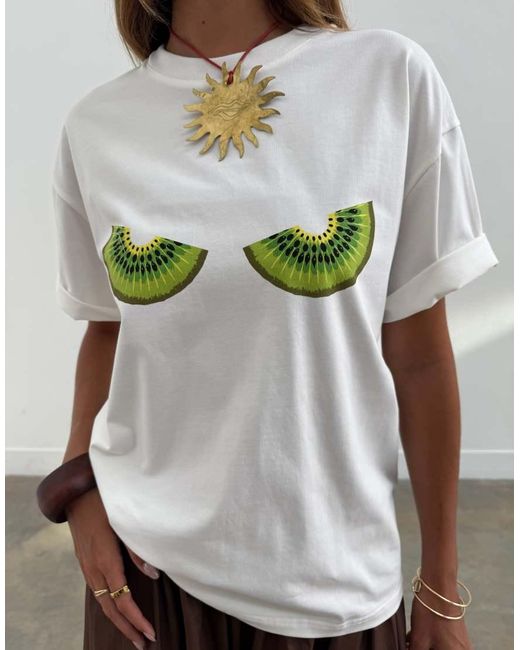 Never Fully Dressed Natural Cotton Kiwi T-shirt