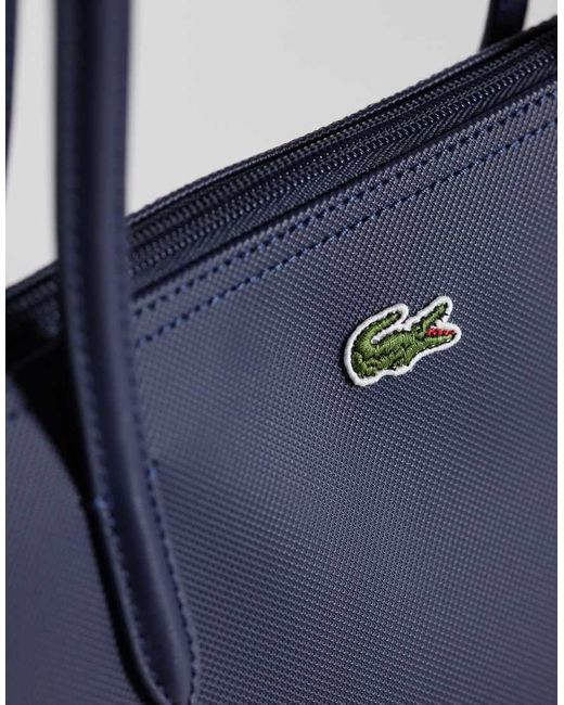 Lacoste Blue Logo Shopper Tote Bag