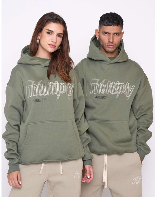 Multiply Apparel Green – dribble – oversize-kapuzenpullover