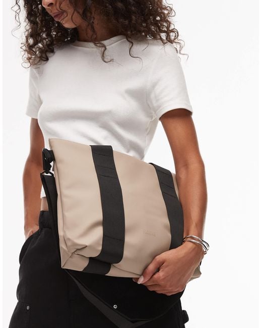 Rains Black Waterproof Micro Tote Bag