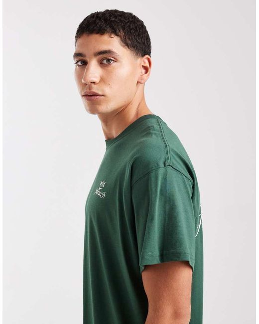 Nike Green Graphic Back Print T-shirt for men