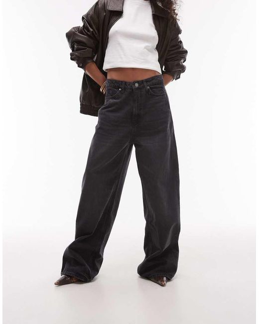 Mango Black Camilla Longline Washed Jeans Jeans