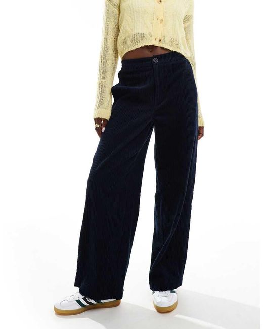 ASOS Blue Cord Barrel Trousers