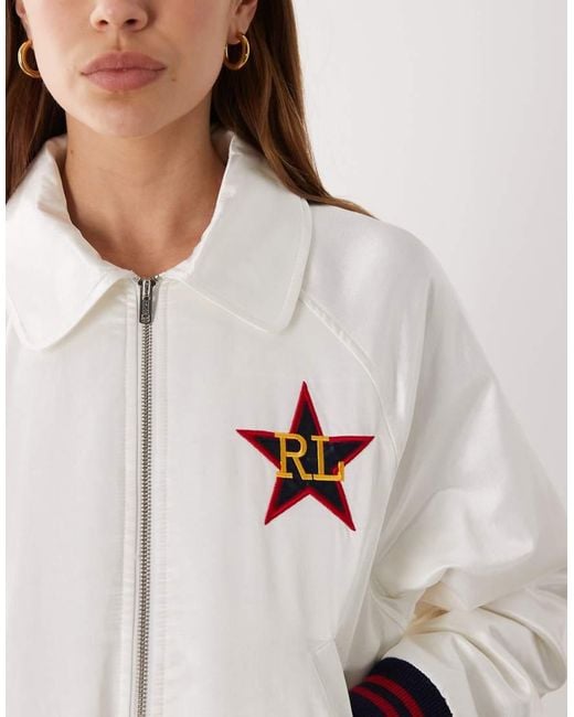 Polo Ralph Lauren Gray Graphic Bomber Jacket
