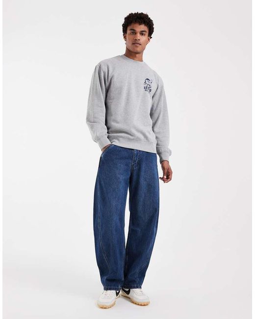 Levi's Blue Relaxed Graphic Sweatshirt for men