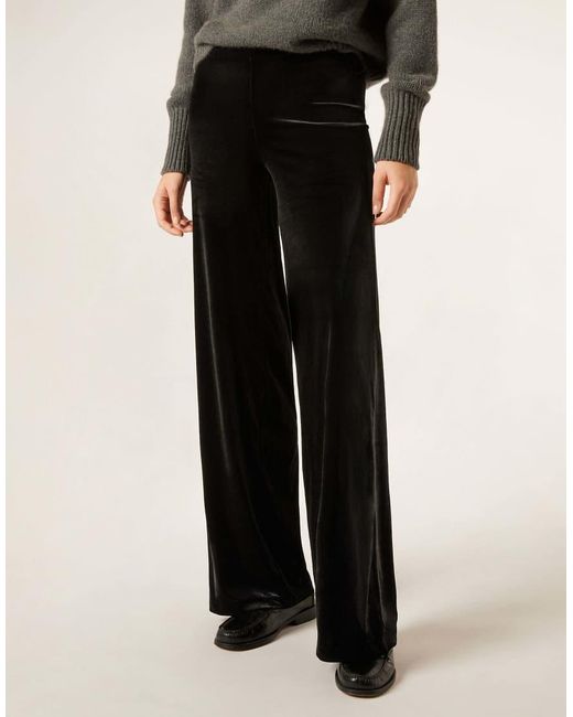 Calzedonia Black Velvet Palazzo Trousers