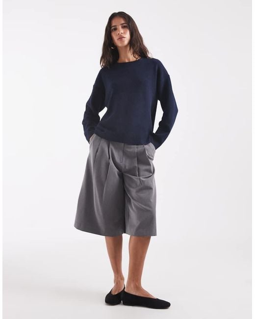 ONLY Blue O-neck Knitted Jumper