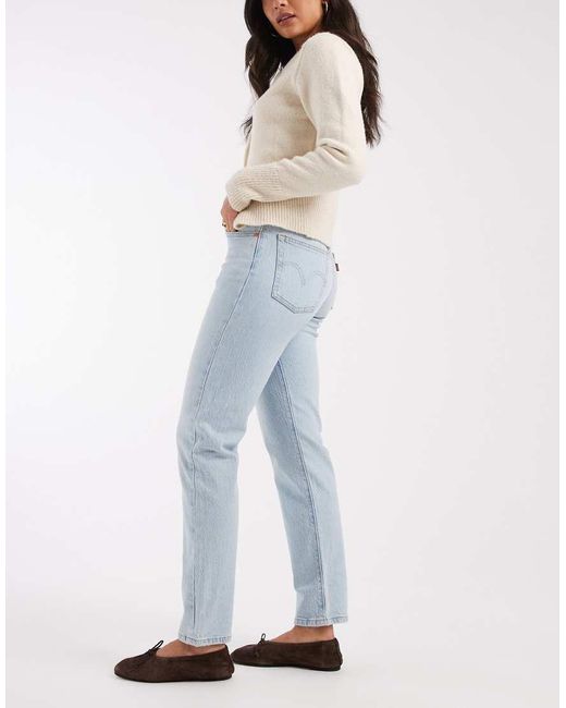 Levi's Blue 501 Straight Crop Jeans
