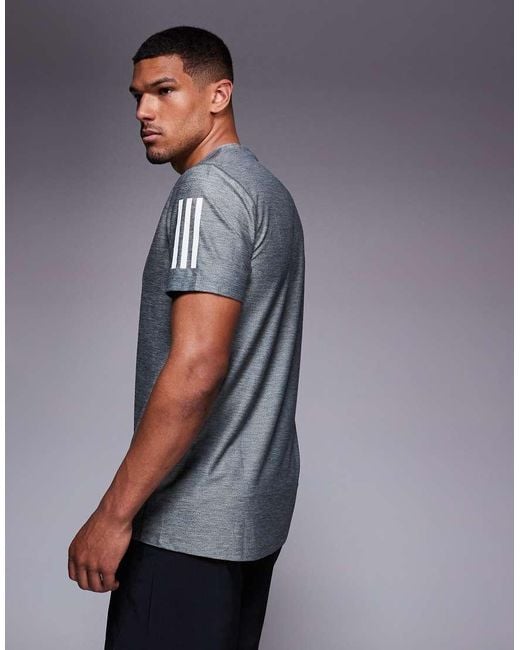 Adidas Originals Gray Adidas Running Own The Run T-shirt for men