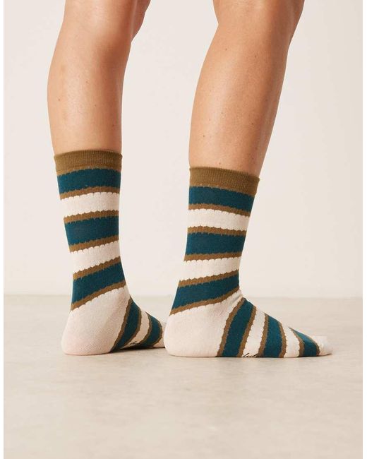 Becksöndergaard Natural Stripe Ankle Socks