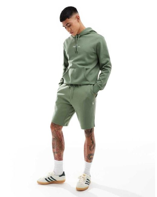 Polo Ralph Lauren Green Icon Logo Double Knit Sweat Shorts for men