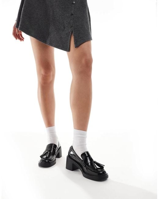 Schuh Black Lovelyn Heeled Loafers